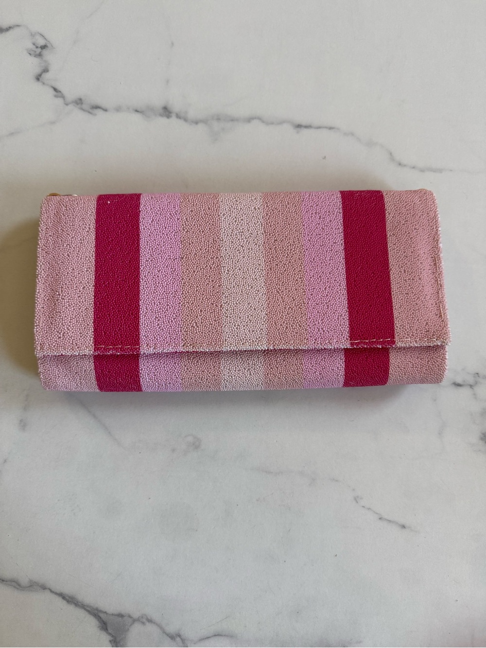 Striped Pink Women's Wallet Clutch
